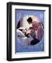 Mother Tucking Children into Bed-Norman Rockwell-Framed Giclee Print