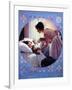 Mother Tucking Children into Bed-Norman Rockwell-Framed Giclee Print