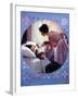 Mother Tucking Children into Bed-Norman Rockwell-Framed Giclee Print