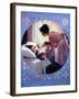 Mother Tucking Children into Bed-Norman Rockwell-Framed Giclee Print