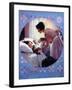 Mother Tucking Children into Bed-Norman Rockwell-Framed Giclee Print