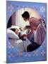 Mother Tucking Children into Bed-Norman Rockwell-Mounted Giclee Print