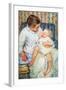 Mother Washing The Tired Child-Mary Cassatt-Framed Art Print