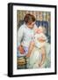 Mother Washing The Tired Child-Mary Cassatt-Framed Art Print