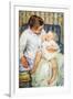 Mother Washing The Tired Child-Mary Cassatt-Framed Art Print