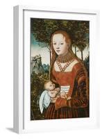 Mother with Child, C. 1525-Lucas Cranach the Elder-Framed Giclee Print