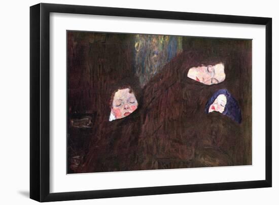 Mother with Children-Gustav Klimt-Framed Art Print