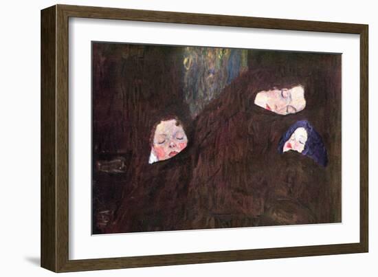 Mother with Children-Gustav Klimt-Framed Art Print