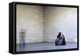 Mother with Her Dead Son, Statue by Käthe Kollwitz, Neue Wache, Berlin, Germany-Felipe Rodriguez-Framed Stretched Canvas