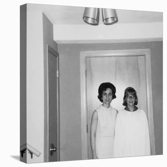Mother with Her Grade School Graduate Daughter, Ca. 1966-null-Stretched Canvas