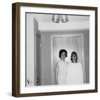 Mother with Her Grade School Graduate Daughter, Ca. 1966-null-Framed Photographic Print