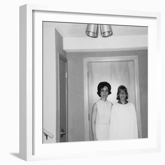 Mother with Her Grade School Graduate Daughter, Ca. 1966-null-Framed Photographic Print