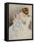 Mother with Left Hand Holding Sara's Chin-Mary Cassatt-Framed Stretched Canvas
