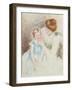 Mother with Left Hand Holding Sara's Chin-Mary Cassatt-Framed Giclee Print