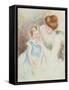 Mother with Left Hand Holding Sara's Chin-Mary Cassatt-Framed Stretched Canvas