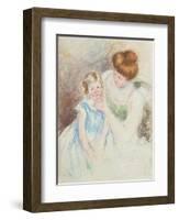 Mother with Left Hand Holding Sara's Chin-Mary Cassatt-Framed Giclee Print