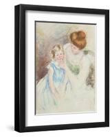 Mother with Left Hand Holding Sara's Chin-Mary Cassatt-Framed Giclee Print