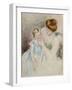 Mother with Left Hand Holding Sara's Chin-Mary Cassatt-Framed Giclee Print