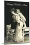 Mother with Little Girl on Back-null-Mounted Art Print