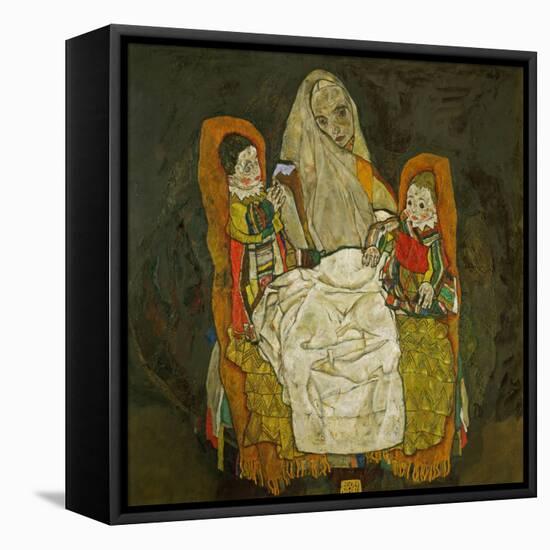 Mother with Two Children, 1915-Egon Schiele-Framed Stretched Canvas