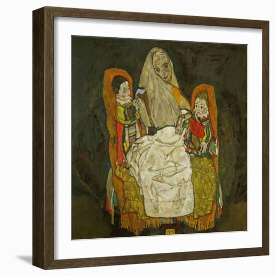 Mother with Two Children, 1915-Egon Schiele-Framed Giclee Print