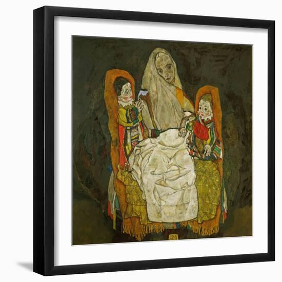 Mother with Two Children, 1915-Egon Schiele-Framed Giclee Print