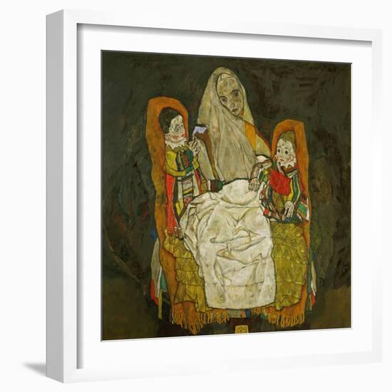 Mother with Two Children, 1915-Egon Schiele-Framed Giclee Print