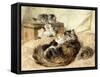 Mothercare, 1898-Henriette Ronner-Knip-Framed Stretched Canvas