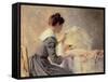 Motherhood, 1898-Louis Adan-Framed Stretched Canvas