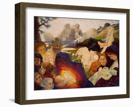 Motherhood. Oil on canvas.-Charles Maurin-Framed Giclee Print