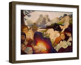 Motherhood. Oil on canvas.-Charles Maurin-Framed Giclee Print