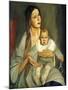 Motherhood, (Oil on Canvas)-Boris Dmitrievich Grigoriev-Mounted Giclee Print