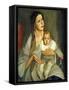 Motherhood, (Oil on Canvas)-Boris Dmitrievich Grigoriev-Framed Stretched Canvas