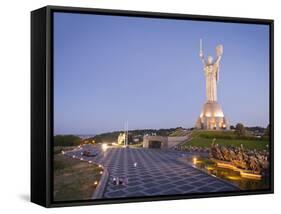 Motherland Statue (Rodina Mat) and the National War Museum, Kiev, Ukraine, Europe-Graham Lawrence-Framed Stretched Canvas