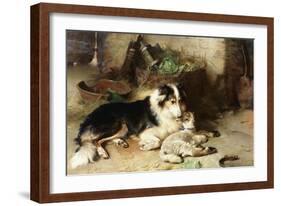 Motherless: the Shepherd's Pet, 1897-Walter Hunt-Framed Giclee Print