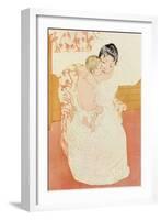 Motherly Tenderness-Mary Cassatt-Framed Art Print