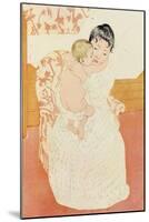 Motherly Tenderness-Mary Cassatt-Mounted Art Print