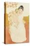 Motherly Tenderness-Mary Cassatt-Stretched Canvas