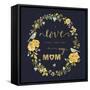 Mothers Day Wreath-Yachal Design-Framed Stretched Canvas