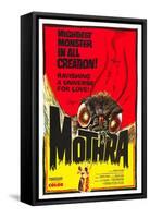 Mothra, poster art, 1961-null-Framed Stretched Canvas