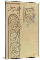 Motif décoratif : rinceaux de lys et de feuilles peuplés d'oiseaux-Eugène Viollet-le-Duc-Mounted Giclee Print