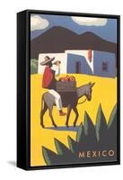 Motifs of Mexico, Burro, Peon, Adobe-null-Framed Stretched Canvas