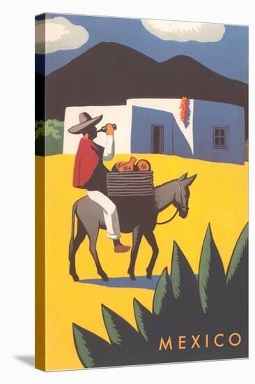 Motifs of Mexico, Burro, Peon, Adobe-null-Stretched Canvas