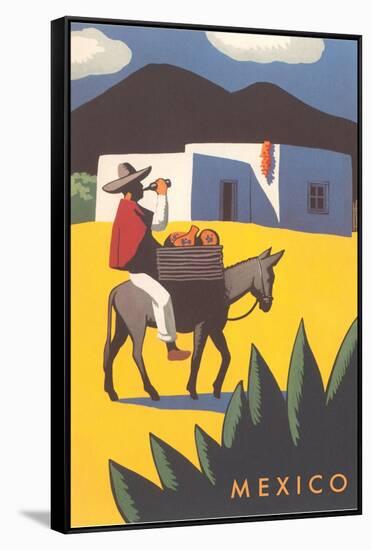 Motifs of Mexico, Burro, Peon, Adobe-null-Framed Stretched Canvas