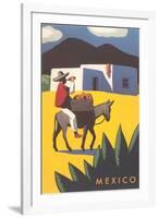 Motifs of Mexico, Burro, Peon, Adobe-null-Framed Art Print