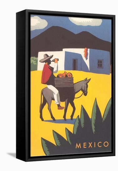 Motifs of Mexico, Burro, Peon, Adobe-null-Framed Stretched Canvas