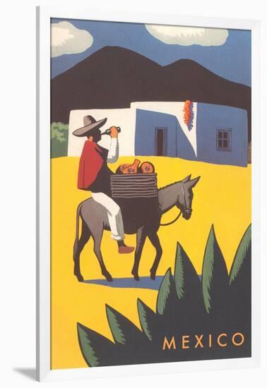 Motifs of Mexico, Burro, Peon, Adobe-null-Framed Art Print