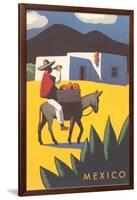 Motifs of Mexico, Burro, Peon, Adobe-null-Framed Art Print