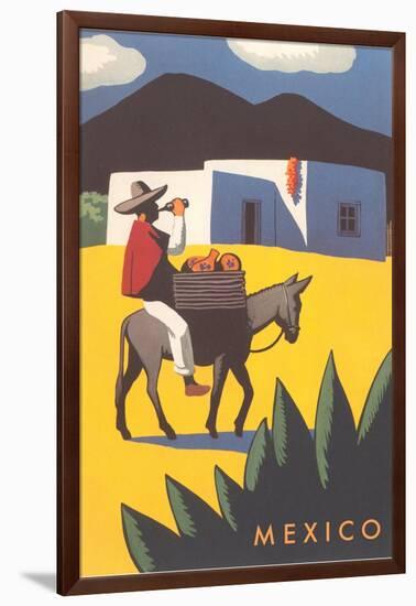 Motifs of Mexico, Burro, Peon, Adobe-null-Framed Art Print