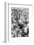 Motion Blurred Crowd of People, Seville, Andalucia, Spain, Europe-Stuart Black-Framed Photographic Print